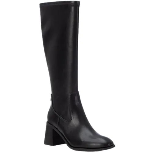 Xti Boots<Block Heeled Knee Boots - 143422 - Black