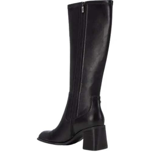 Xti Boots<Block Heeled Knee Boots - 143422 - Black