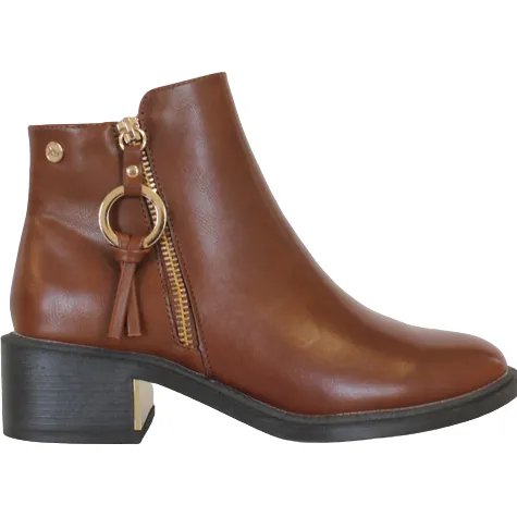 Xti Boots<Ladies Ankle Boots - 141941 - Camel