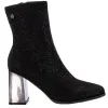 Xti Boots<Ladies Block Heel Sock Boots - 143114 - Black