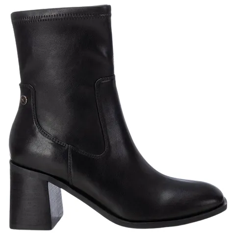 Xti Boots<Ladies Block Heeled Ankle Boots - 143421 - Black
