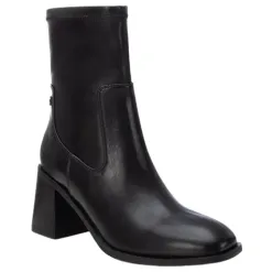 Xti Boots<Ladies Block Heeled Ankle Boots - 143421 - Black