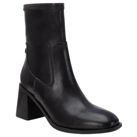 Xti Boots<Ladies Block Heeled Ankle Boots - 143421 - Black
