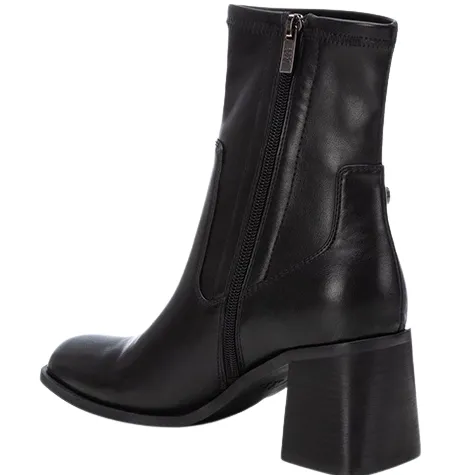 Xti Boots<Ladies Block Heeled Ankle Boots - 143421 - Black