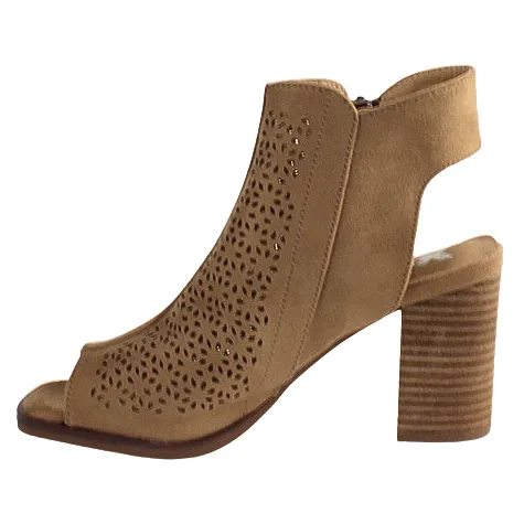 Xti Heels<Ladies Block Heeled Peep Toe Sandals - 142429 - Beige