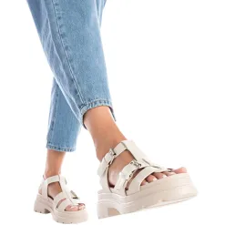 Xti Sandals<Ladies Chunky Sandals - 142314 - Off White