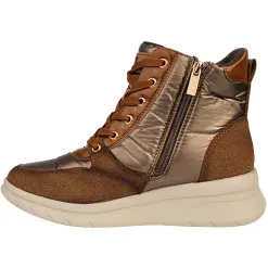 Xti Boots<Ladies Hi-Top Trainers - 143200 - Camel