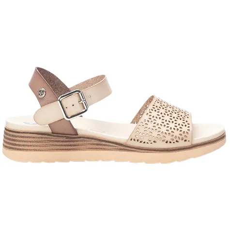 Xti Sandals<Ladies Low Wedge Sandals - 142886 - Beige