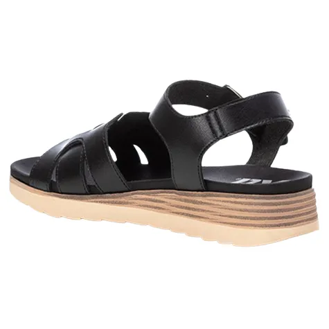 Xti Sandals<Ladies Low Wedge Sandals - 142900 - Black