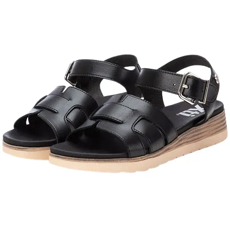 Xti Sandals<Ladies Low Wedge Sandals - 142900 - Black
