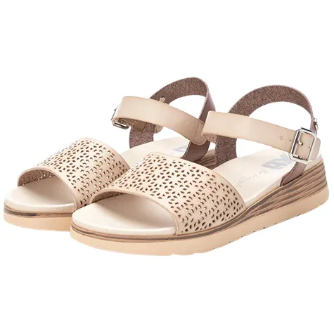 Xti Sandals<Ladies Low Wedge Sandals - 142886 - Beige