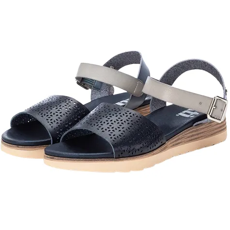 Xti Sandals<Ladies Low Wedge Sandals - 142886 - Navy