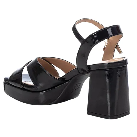 Xti Heels<Ladies Platform Sandals - 142356 - Black Patent