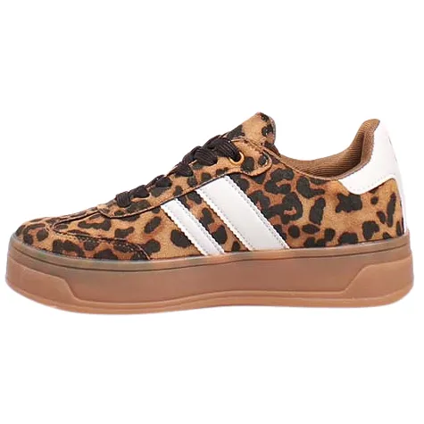 Xti Trainers<Ladies Platform Trainers - 143644 - Leopard