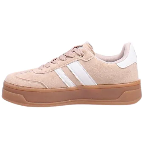 Xti Trainers<Ladies Platform Trainers - 143644 - Beige