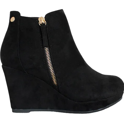 Xti Boots<Ladies Wedge Boots - 142145 - Black