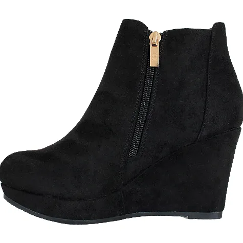 Xti Boots<Ladies Wedge Boots - 142145 - Black