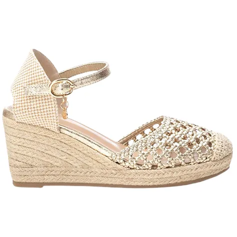 Xti Sandals<Ladies Wedge Sandals - 142893 - Gold