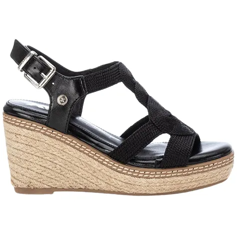 Xti Sandals<Ladies Wedge Sandals - 142320 - Black