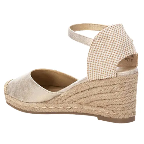Xti Sandals<Ladies Wedge Sandals - 142847 - Gold