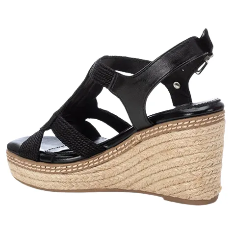 Xti Sandals<Ladies Wedge Sandals - 142320 - Black