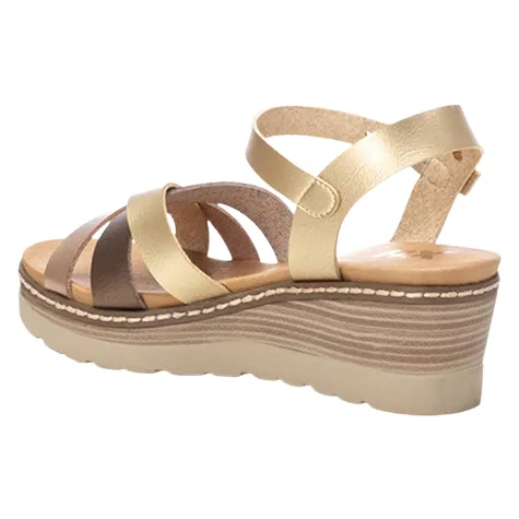 Xti Sandals<Ladies Wedge Sandals - 142853 - Gold