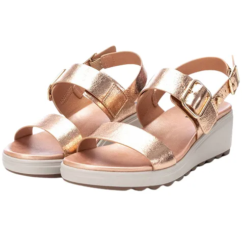 Xti Sandals<Ladies Wedge Sandals -142702 - Rose Gold