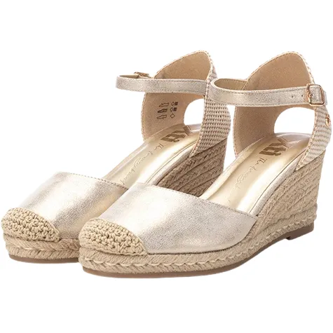 Xti Sandals<Ladies Wedge Sandals - 142847 - Gold