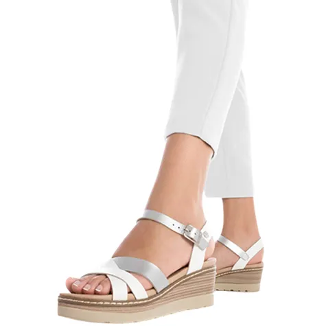Xti Sandals<Ladies Wedge Sandals - 142702 - Silver
