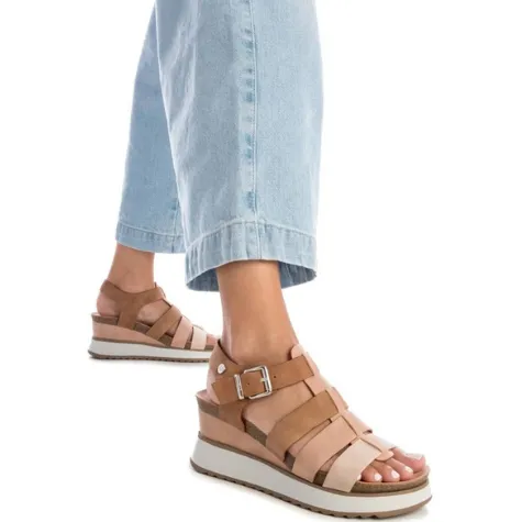 Xti Sandals<Ladies Wedge Sandals -142702 - Rose Gold