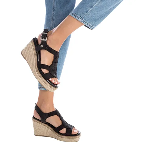 Xti Sandals<Ladies Wedge Sandals - 142853 - Gold