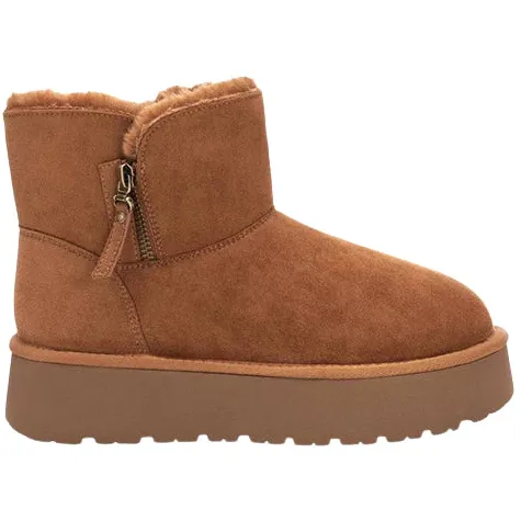 Xti Boots<Platform Fur Lined Boots- 142210 - Camel