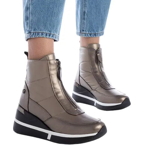 Xti Boots<Wedge Ankle Boots - 143079 - Metallic