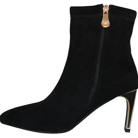 Zanni Boots<Heeled Ankle Boots- Songrum - Black