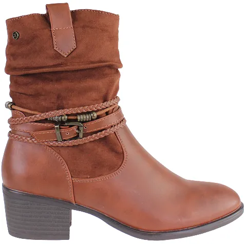 Zanni Boots<Block Heeled Ankle Boots - Arad - Tan