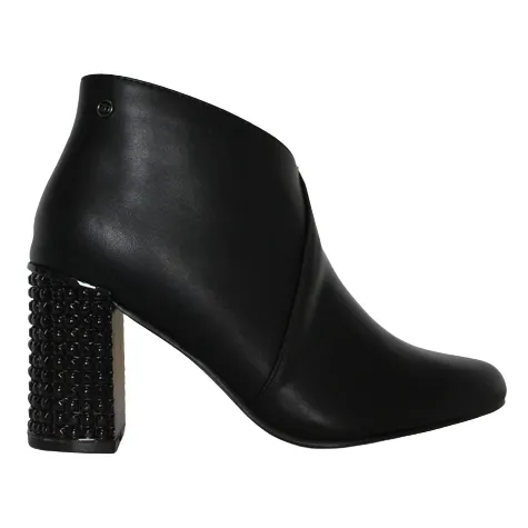Zanni Boots<Block Heeled Ankle Boots - Leabaib - Black
