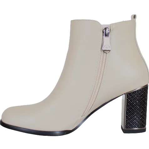 Zanni Boots<Block Heeled Ankle Boots-Hammond - Beige