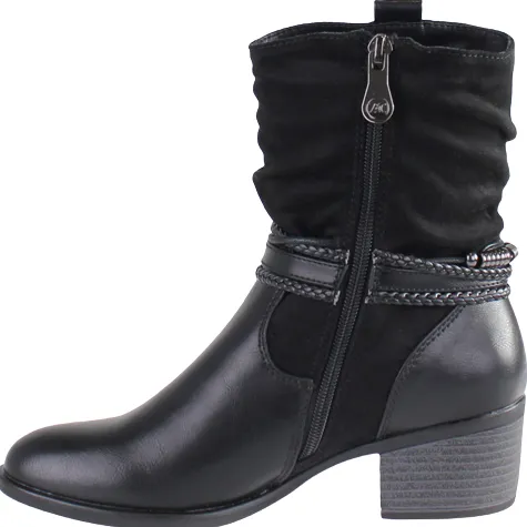 Zanni Boots<Block Heeled Ankle Boots - Arad - Black