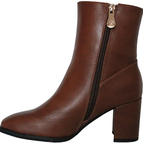 Zanni Boots<Block Heeled Ankle Boots - Sunchon - Caramel