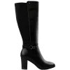 Zanni Boots<Block Heeled Knee Boots - Niseko - Black