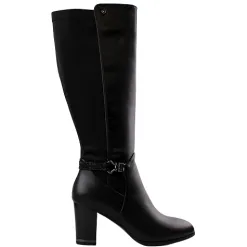 Zanni Boots<Block Heeled Knee Boots - Niseko - Black