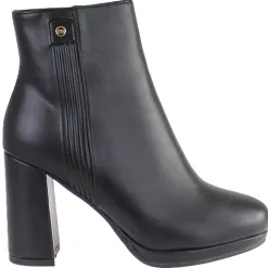 Zanni Boots<Block Heeled Platform ankle Boots - Balyana - Black