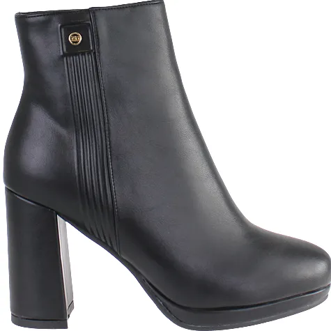 Zanni Boots<Block Heeled Platform ankle Boots - Balyana - Black