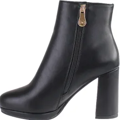 Zanni Boots<Block Heeled Platform ankle Boots - Balyana - Black