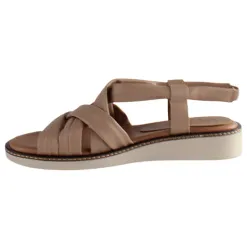 Zanni Sandals<Ladies Low Wedge Sandals - Erbil - Coffee