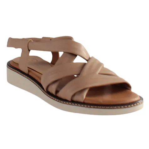 Zanni Sandals<Ladies Low Wedge Sandals - Erbil - Coffee