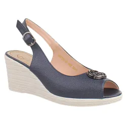 Zanni Trainers<Ladies Slingback Wedge Sandals - Duytrink One - Navy