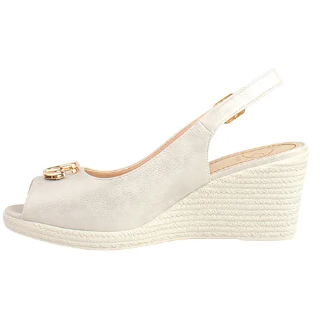 Zanni Trainers<Ladies Slingback Wedge Sandals - Duytrink One - Silver