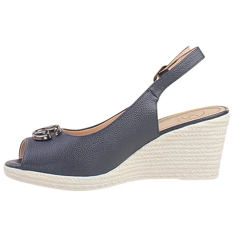 Zanni Trainers<Ladies Slingback Wedge Sandals - Duytrink One - Navy