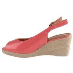 Zanni Sandals<Ladies Wedge Peep Toes - Aryan - Coral